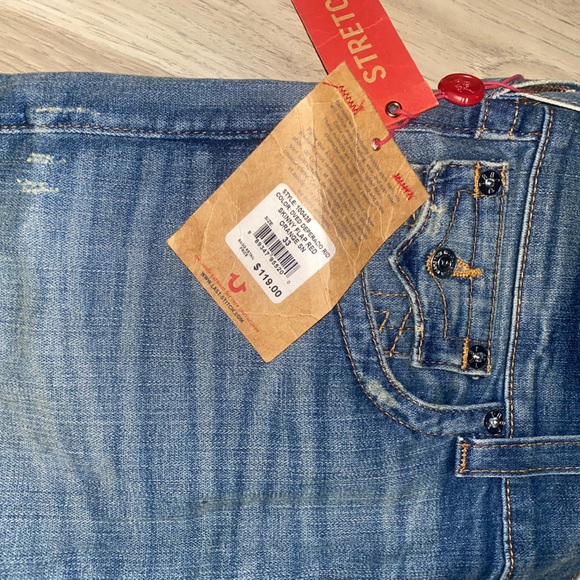 ❗️AUTHENTIC TRUE RELIGION SKINNY FLAP ORANGE JEANS❗️ - Picture 3 of 8